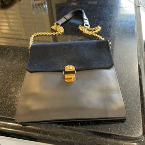 Oscar de renta Black and gold handbag